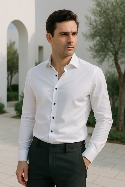 Camisa Hombre Casual Sin Arrugas Ajuste Regular