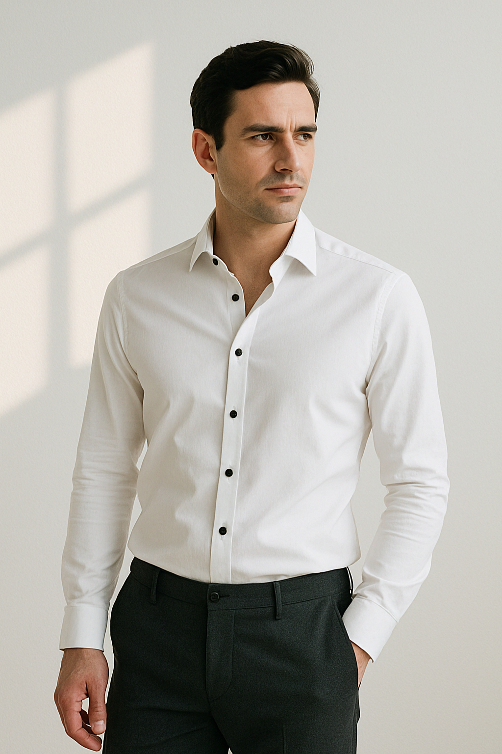 Camisa Hombre Casual Sin Arrugas Ajuste Regular - Mavetta