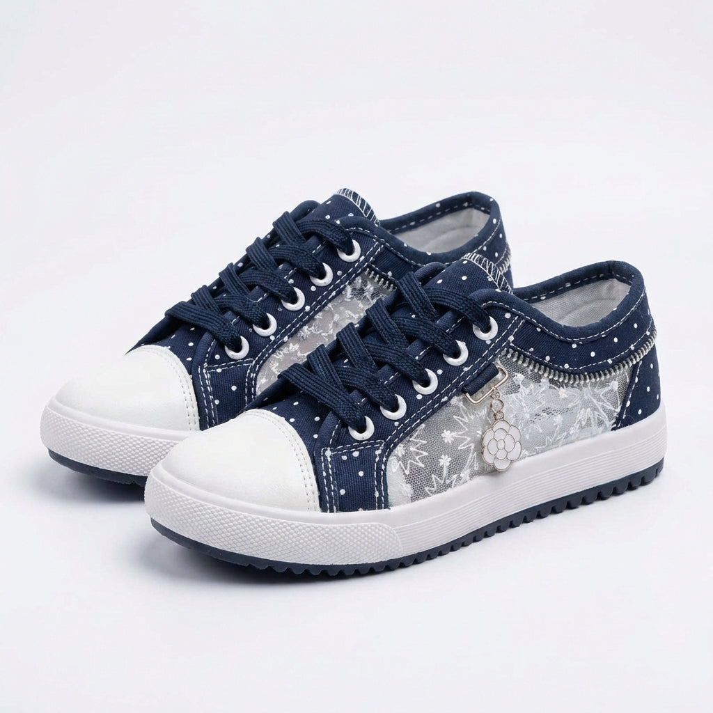 Zapatillas Mujer con Malla y Bordado Casual