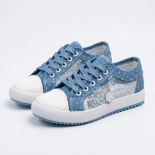 Zapatillas Mujer con Malla y Bordado Casual - Mavetta