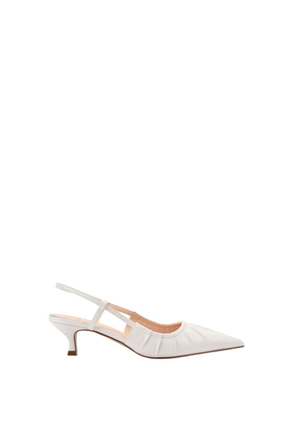 Zapatos Tacón Mujer Cuero Vegano Tira Trasera Fruncido - Mavetta