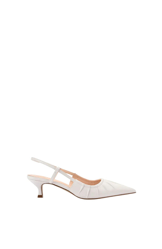 Zapatos Tacón Mujer Cuero Vegano Tira Trasera Fruncido - Mavetta