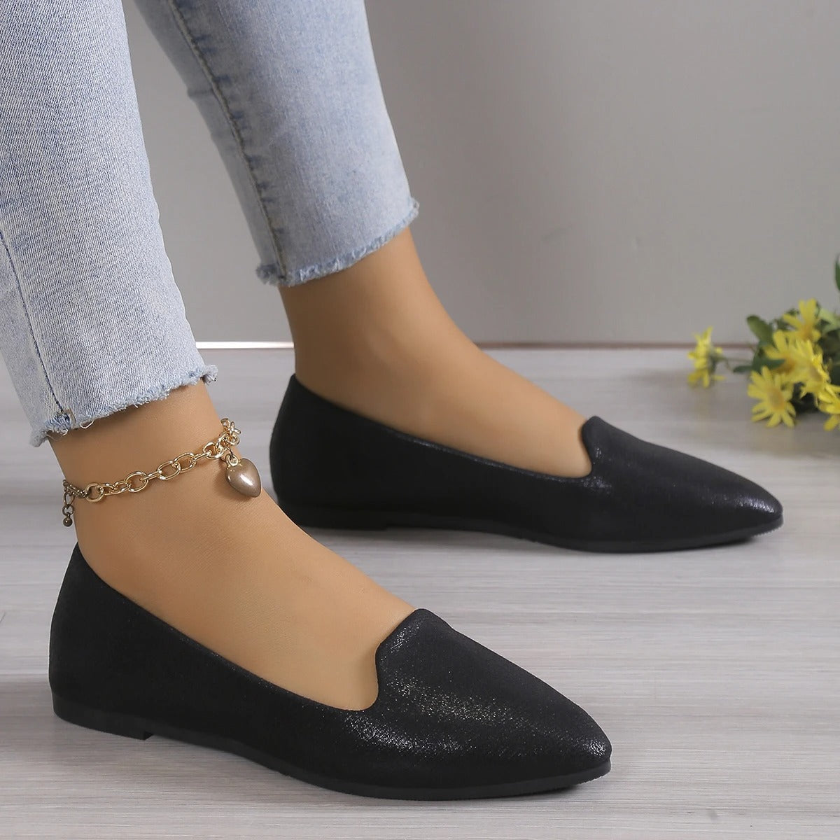 Bailarinas Mujer de Piel Fina Corte Bajo