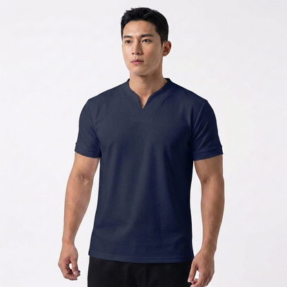 Camiseta Hombre Cuello en V Manga Corta Básica