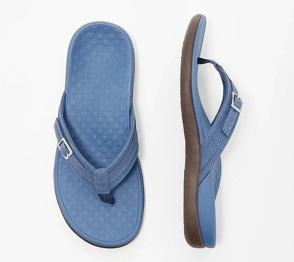 Sandalias ortopédicas mujer con tira en V hebilla lateral