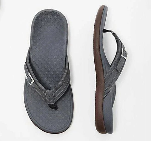 Sandalias ortopédicas mujer con tira en V hebilla lateral