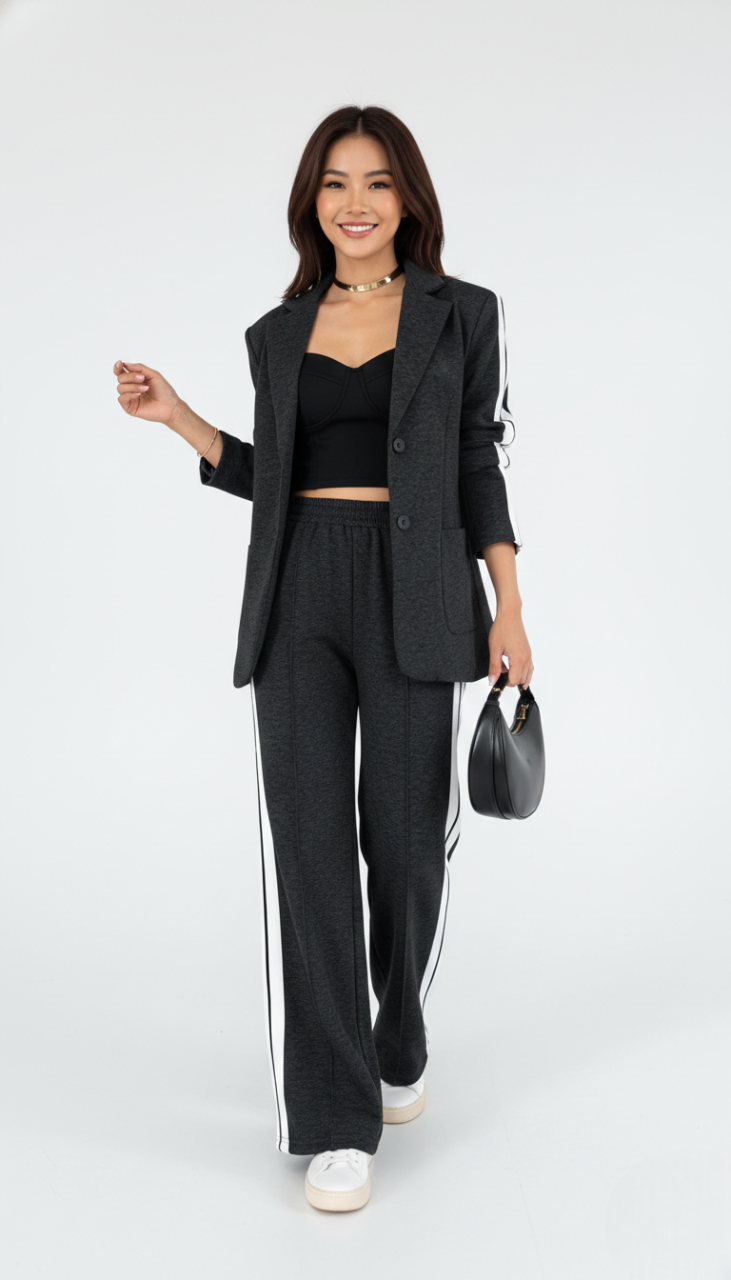 Conjunto Deportivo Mujer Dos Piezas Chaqueta Ajustada