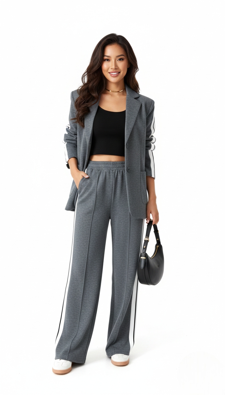 Conjunto Deportivo Mujer Dos Piezas Chaqueta Ajustada