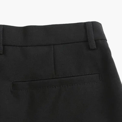 Pantalones Vestir Hombre Algodón Corte Recto Tiro Medio