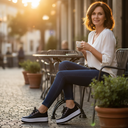 Zapatillas Plataforma Mujer Cordones Ojales Metálicos Suela Alta