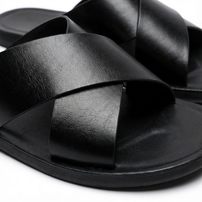 Sandalias Slide Unisex Tiras Cruzadas Suela Plana