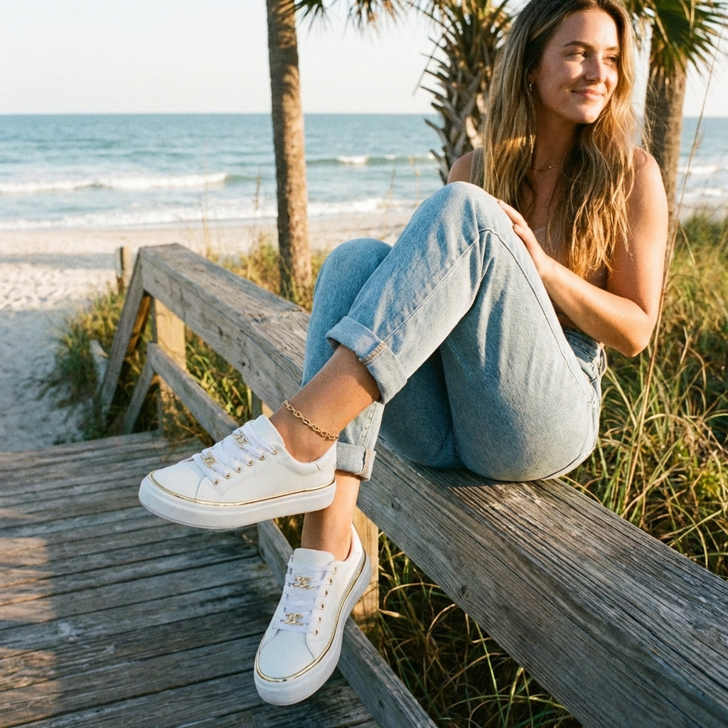 Zapatillas Plataforma Mujer con Detalles Modernos