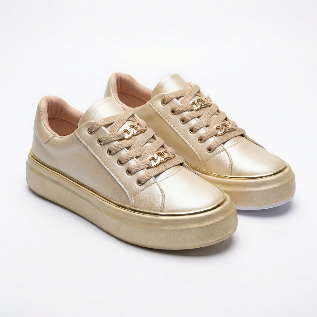 Zapatillas Plataforma Mujer con Detalles Modernos