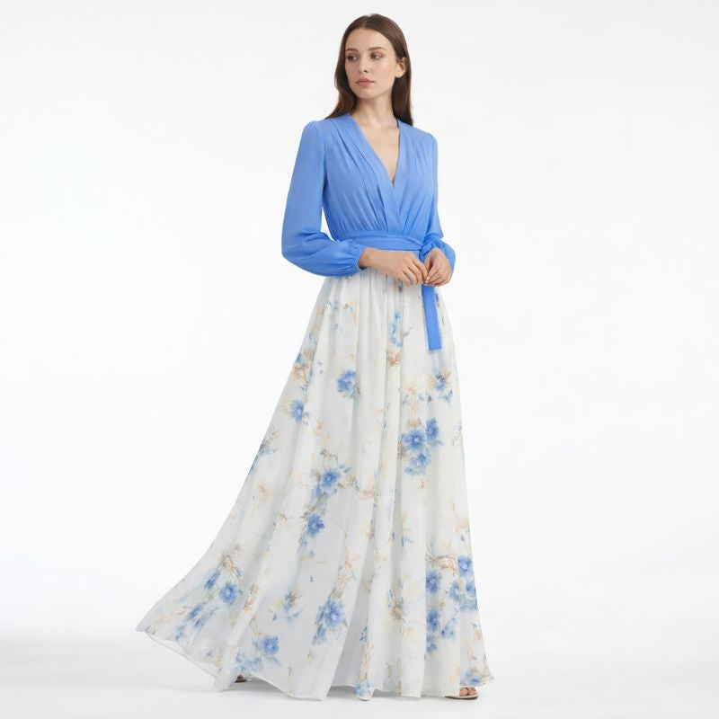 Vestido Maxi Mujer Manga Larga Ajuste Holgado - Mavetta