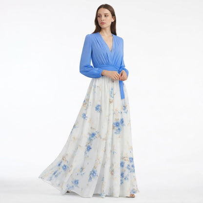 Vestido Maxi Mujer Manga Larga Ajuste Holgado - Mavetta