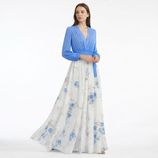 Vestido Maxi Mujer Manga Larga Ajuste Holgado - Mavetta