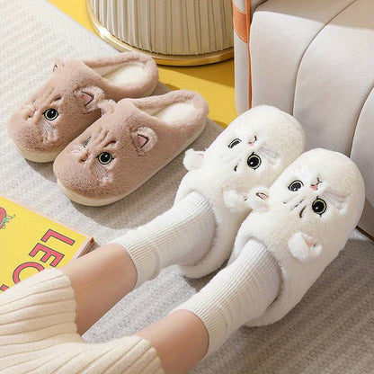 Zapatillas de casa Mujer diseño gato cálidas y cómodas