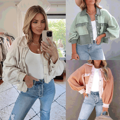 Chaqueta Mujer Estilo Boho Chic Suelta