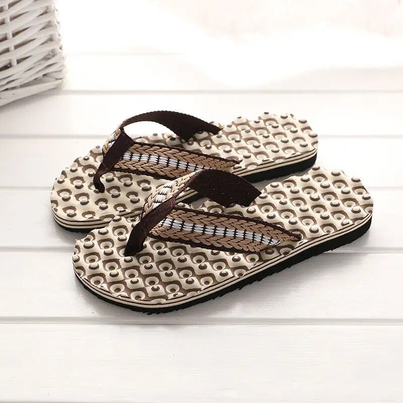 Chanclas Unisex de Tejido Trenzado con Tiras Acolchadas