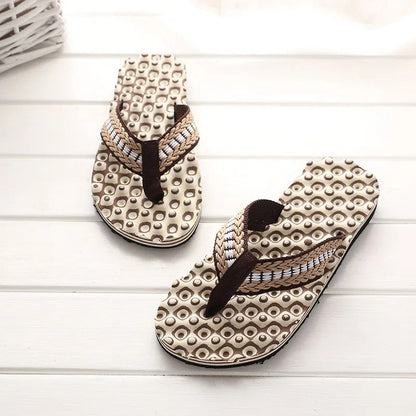 Chanclas Unisex de Tejido Trenzado con Tiras Acolchadas