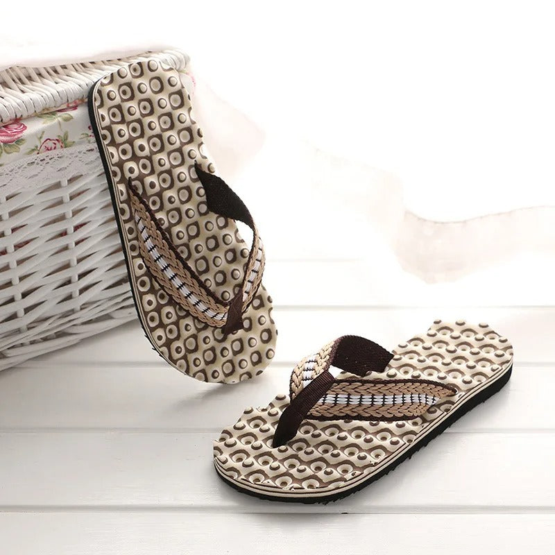 Chanclas Unisex de Tejido Trenzado con Tiras Acolchadas