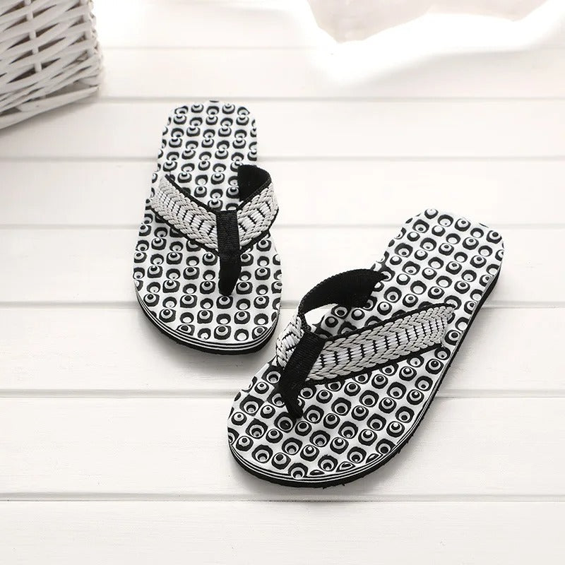 Chanclas Unisex de Tejido Trenzado con Tiras Acolchadas