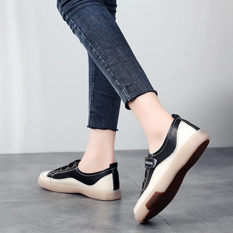 Zapatillas Mujer con Bandas Elásticas y Material Textil