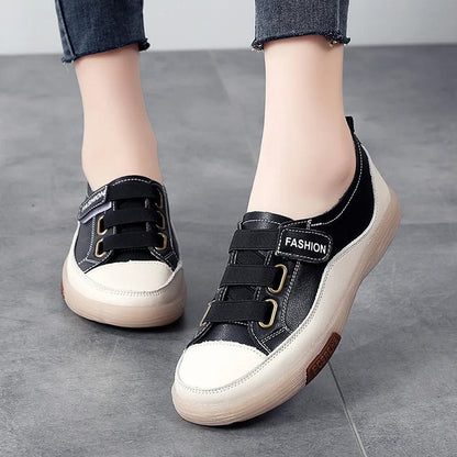 Zapatillas Mujer con Bandas Elásticas y Material Textil