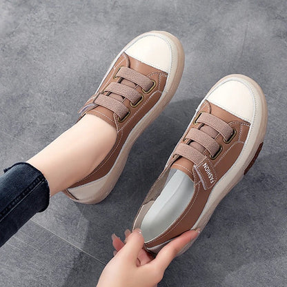 Zapatillas Mujer con Bandas Elásticas y Material Textil