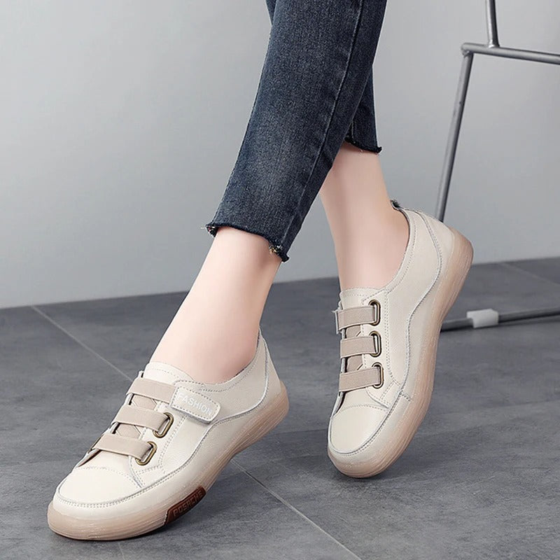 Zapatillas Mujer con Bandas Elásticas y Material Textil