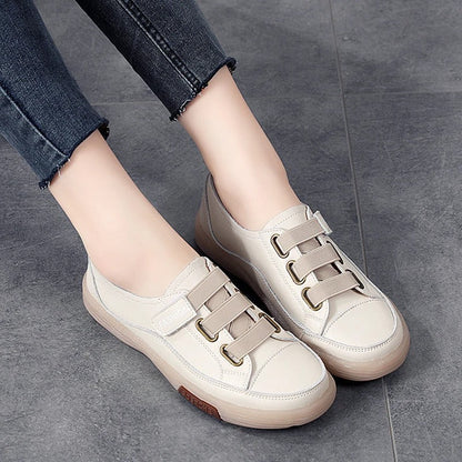 Zapatillas Mujer con Bandas Elásticas y Material Textil