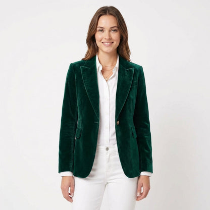 Blazer Mujer Entallado Un Botón Elegante