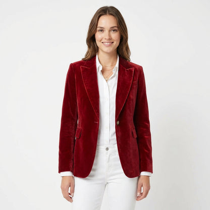 Blazer Mujer Entallado Un Botón Elegante - Mavetta