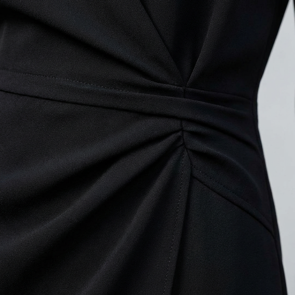 Vestido Midi Mujer Drapeado Ajuste Sofisticado