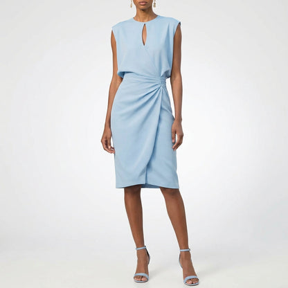Vestido Midi Mujer Drapeado Ajuste Sofisticado
