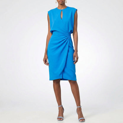 Vestido Midi Mujer Drapeado Ajuste Sofisticado