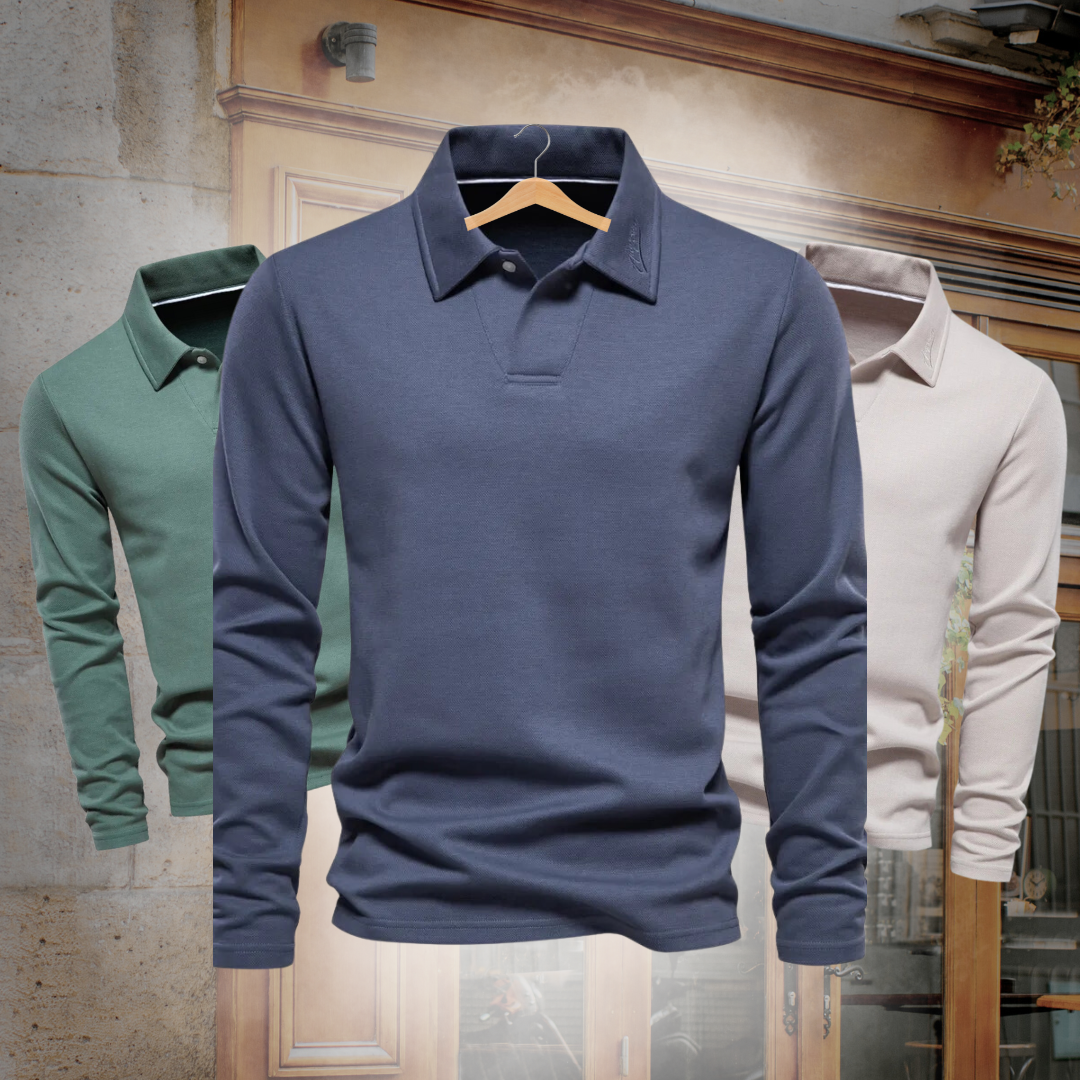 Camisa Hombre Casual Manga Larga Cuello Clasico