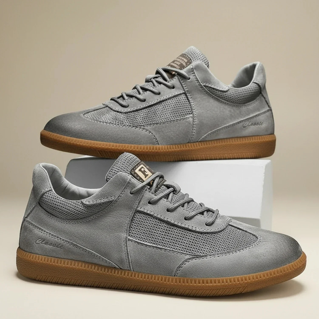 Zapatillas Casual Hombre Malla Ante Cordones Suela Goma