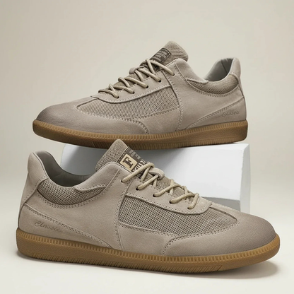 Zapatillas Casual Hombre Malla Ante Cordones Suela Goma