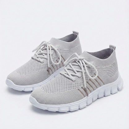 Zapatillas Mujer de Punto con Cordones Casual