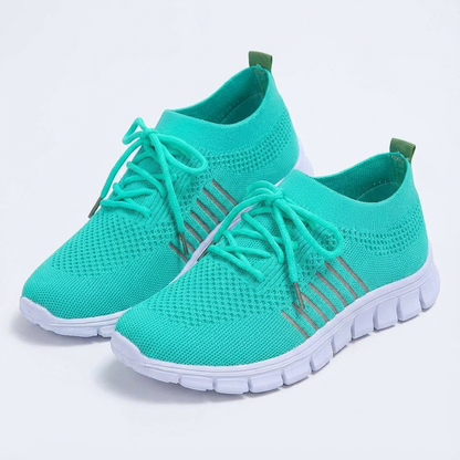 Zapatillas Mujer de Punto con Cordones Casual