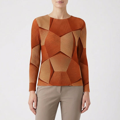 Jersey Mujer Estampado Geométrico Tejido 3D