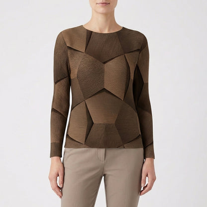 Jersey Mujer Estampado Geométrico Tejido 3D
