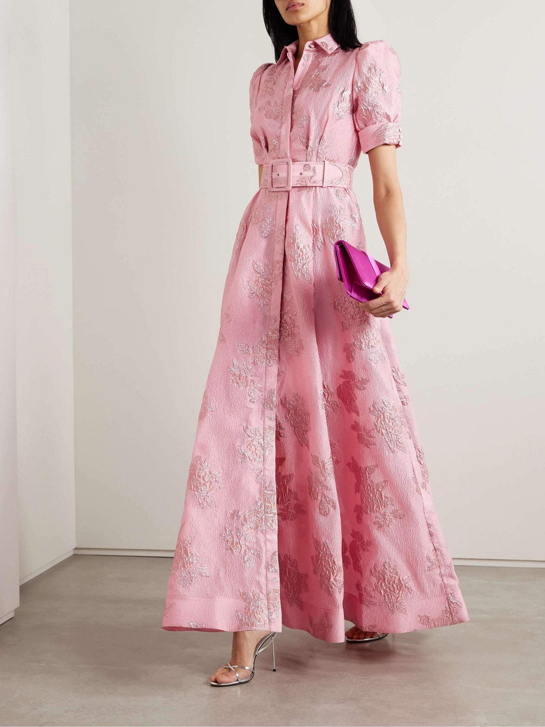 Vestido Mujer Elegante Manga Corta Abullonada - Mavetta