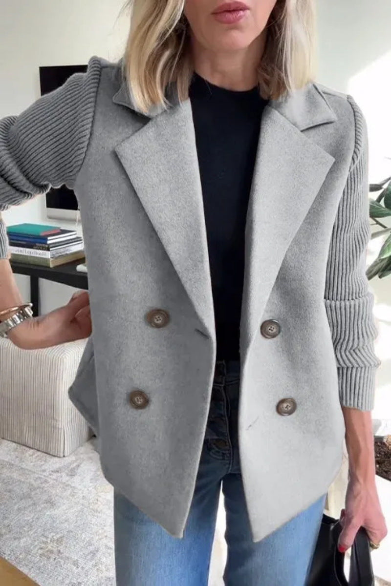 Blazer Mujer Oversize Doble Botonadura Ajuste Amplio