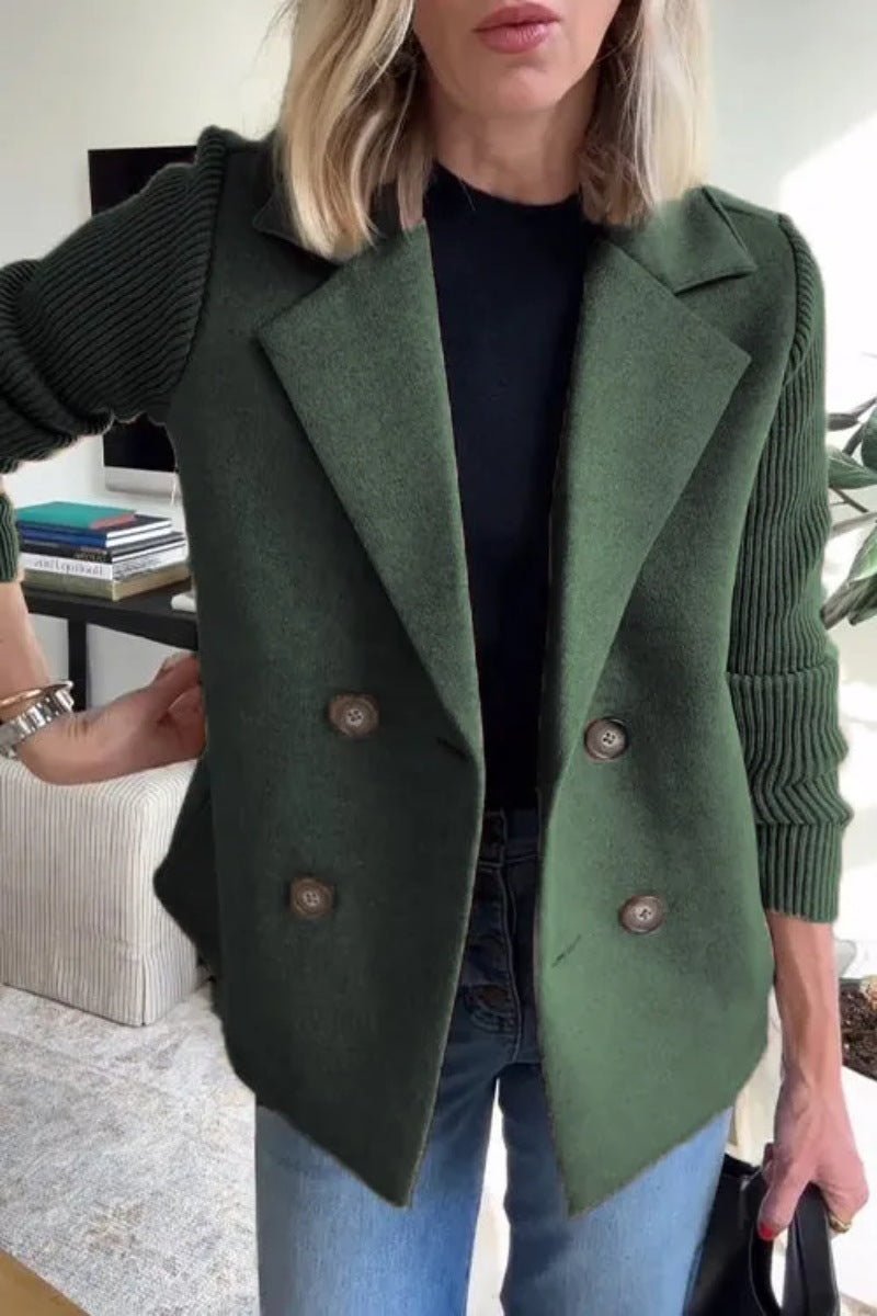 Blazer Mujer Oversize Doble Botonadura Ajuste Amplio