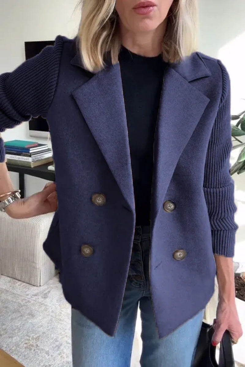 Blazer Mujer Oversize Doble Botonadura Ajuste Amplio