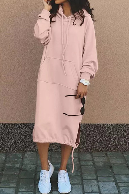 Vestido sudadera mujer largo con capucha y ajuste holgado - Mavetta