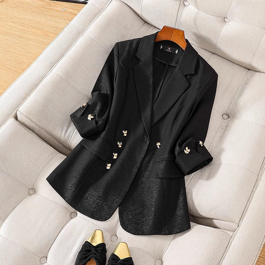Blazer Mujer de Tejido Estructurado Corte Versátil - Mavetta