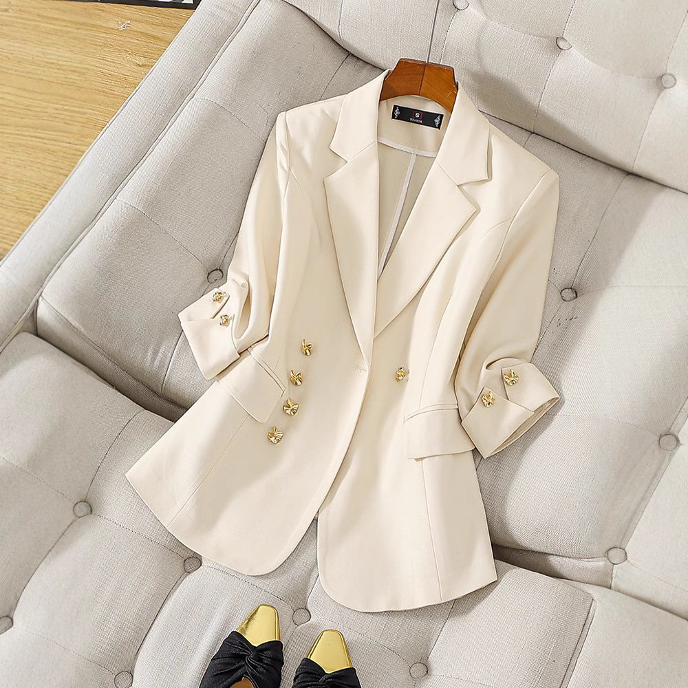 Blazer Mujer de Tejido Estructurado Corte Versátil